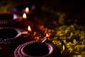 Diwali diya or auspecious oil lamp made up of teracotta