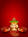 Diwali diya and kalash Royalty Free Stock Photo