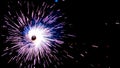 Diwali Evenings - Chakkar Fireworks in darkness Royalty Free Stock Photo