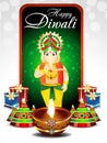 Diwali Festival Background With Ganesh g Royalty Free Stock Photo