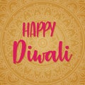 Diwali Festival Background Round Floral Ornament - Diwali Background Template with Floral Ornet