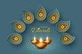 Diwali festival holiday design. Royalty Free Stock Photo