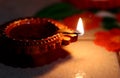 Diwali Festival illuminating Diya