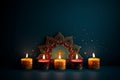 diwali festival of light candles. Colourful illustration Royalty Free Stock Photo