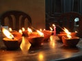 Diwali :Festival of Light ,At Home in India Royalty Free Stock Photo