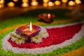 Diwali is a festival of lights celebrations by Hindus , Jains, Sikhs and some Buddhists Royalty Free Stock Photo