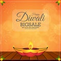 Diwali Festival Offer Big Sale Background Template with 50% Discount Royalty Free Stock Photo