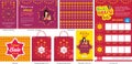 Diwali Festival Offer Big Sale Template with mobile greeting, mailer or flyer, wallpaper, print ad, Banner, Shopping bag design a Royalty Free Stock Photo