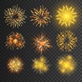 Diwali firework. Light sparkle. New Year fire explosion. Victory salute. Christmas flashes. Holiday celebration