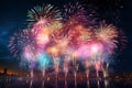 Diwali fireworks display lighting up the night Royalty Free Stock Photo