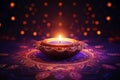 Diwali greetings background with a heartfelt