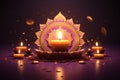 Diwali greetings banner with a warm message and Royalty Free Stock Photo