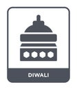 diwali icon in trendy design style. diwali icon isolated on white background. diwali vector icon simple and modern flat symbol for Royalty Free Stock Photo