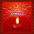 Diwali Lamp fantastic colorful Background