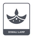 diwali lamp icon in trendy design style. diwali lamp icon isolated on white background. diwali lamp vector icon simple and modern Royalty Free Stock Photo