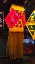 Diwali Lamp or lantern with Lord Ganesha image Royalty Free Stock Photo