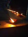 Diwali lamps in dipawali night