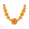 Isolated diwali necklace vector design