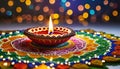 Diwali oil lamp Royalty Free Stock Photo