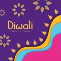 Diwali poster Traditional indian celebration Vector