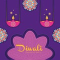 Diwali poster Traditional indian celebration Vector