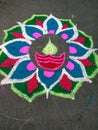 Diwali Rangoli 2020 Royalty Free Stock Photo