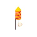 Diwali rocket icon. Royalty Free Stock Photo