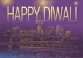 Diwali in ahmedabad at Sabarmati River Front Royalty Free Stock Photo