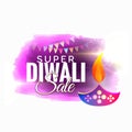 Diwali sale and offers promotional design with creative diya