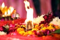 Diwali time deepak light macro
