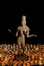 Diwali. Traditional bronze statue of Hindu Goddess Lakshmi or La Royalty Free Stock Photo