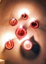 Diwali using pots made of soil or diyas