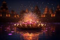 Diwali wishes featuring a stunning display of