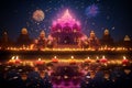 Diwali wishes poster with a mesmerizing display