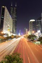 Diwang tower at caiwuwei financial center of shenzhen city night sight