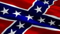 Dixie flag video waving in wind. Realistic Rebel Flag background. Rebellion US Confederate seamlessly looping flag Closeup 1080p F