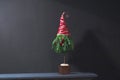 DIY Christmas tree on home mantelpiece Royalty Free Stock Photo
