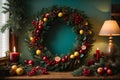 DIY Craftiness - a homemade wreath created by the homeowner