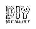 DIY do it yourself. Lettering abbreviation logo on white background Vector illustration.