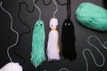 DIY Halloween thread ghost step by step. Image four. Glue your eyes. Done.