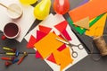 DIY holiday background, birthday party decorations Royalty Free Stock Photo