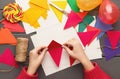 DIY holiday background, birthday party decorations Royalty Free Stock Photo