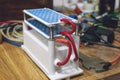 DIY Ozone Generator, ozonizer. Heavy Duty Ozone Generator DIY with Blue Plates Treatment Royalty Free Stock Photo