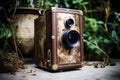 diy pinhole camera with vintage aesthetic Royalty Free Stock Photo