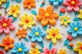 diy plasticine flowers in different colors