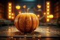 DIY pumpkin decor project with stepbystep Royalty Free Stock Photo