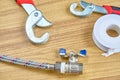 DIY repair keys tape reel hose ball valve.