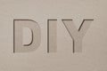 DIY text paper cut font typography Royalty Free Stock Photo