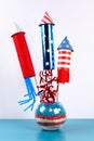 Diy 4th of July decor color American flag, red, blue, white. Gift idea, decor USA Independence Day
