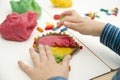 DIY toy for actively explore different materials. Royalty Free Stock Photo